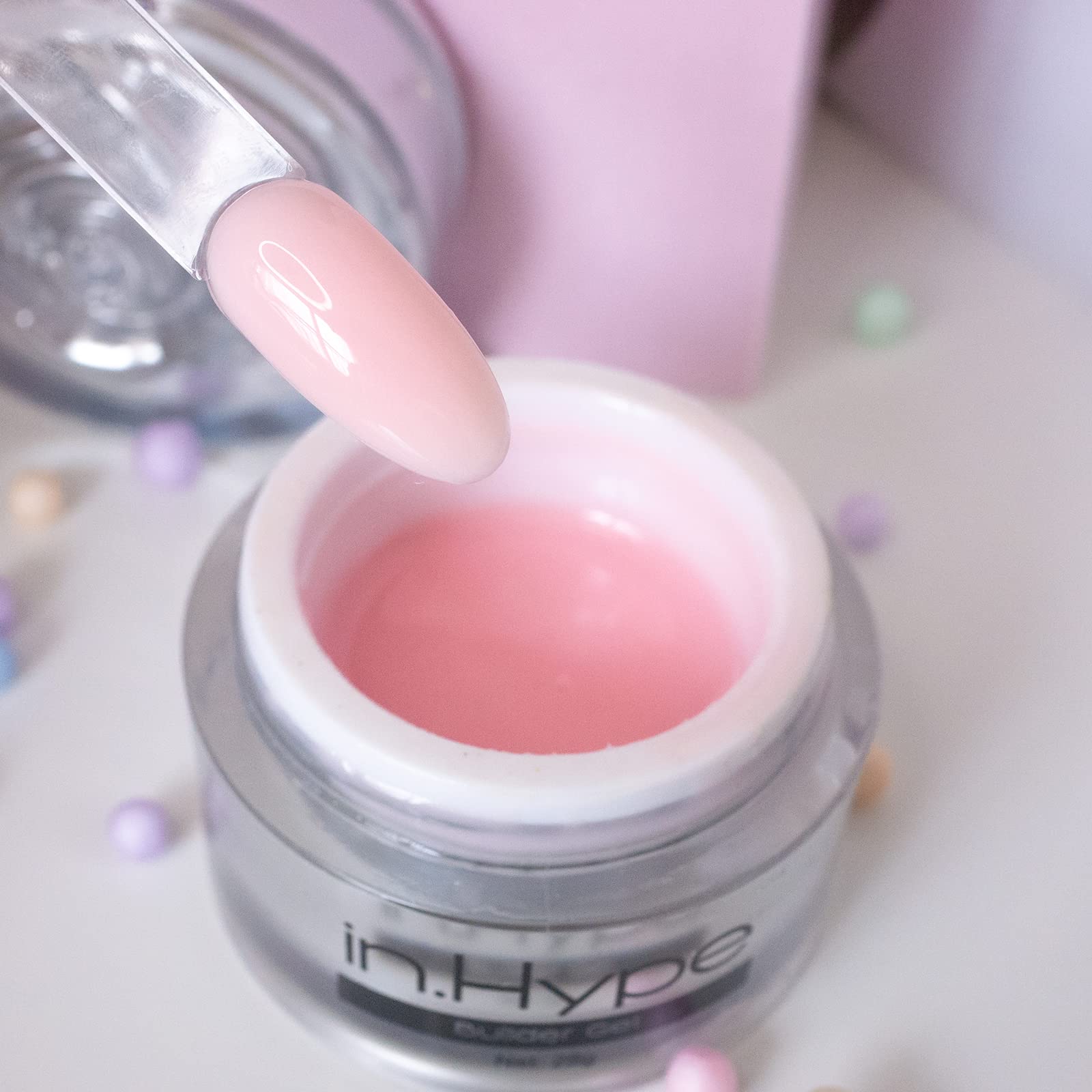 IN.HYPE UV/LED Hard Builder Gel for Nail Extension/Strengthening (Baby Pink#3). Sculpting Color UV gel for nail - Image 5
