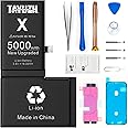 TAYUZH Battery for iPhone X, 5000 mAh Li-Polymer Replacement Inner Battery Pack Compatible with iPhone X Moel A1865, A1901, A1902 0 Cycle Spare Battery with Repair Tools and Instruction