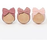 YWAOAIJD Baby Bows Headbands Soft Nylon Handmade Hair Accessories for Newborn Infant Toddler Kids (3 Mixed Pink, Large)