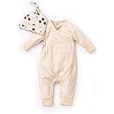 MONICA + ANDY Head to Toe Cuddle Box, Organic Cotton Newborn & Infant Baby Gift Set, One Piece, Cap & Booties