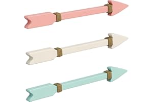 Barnyard Designs Wooden Arrow Wall Decor Sign - Set of 3 Decorative Colored Arrows - Cute Nursery Home Decor 17” x 1.75”