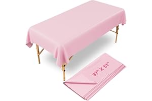 Noverlife 87x51in Massage Bed Cover, Reusable Wax Mat for Esthetician Bed Wax Bed Cover, PVC Reusable Pink Wax Pad Lash Bed Cover Massage Table Cover Protector Washable Tattoo Table Cover for Salon