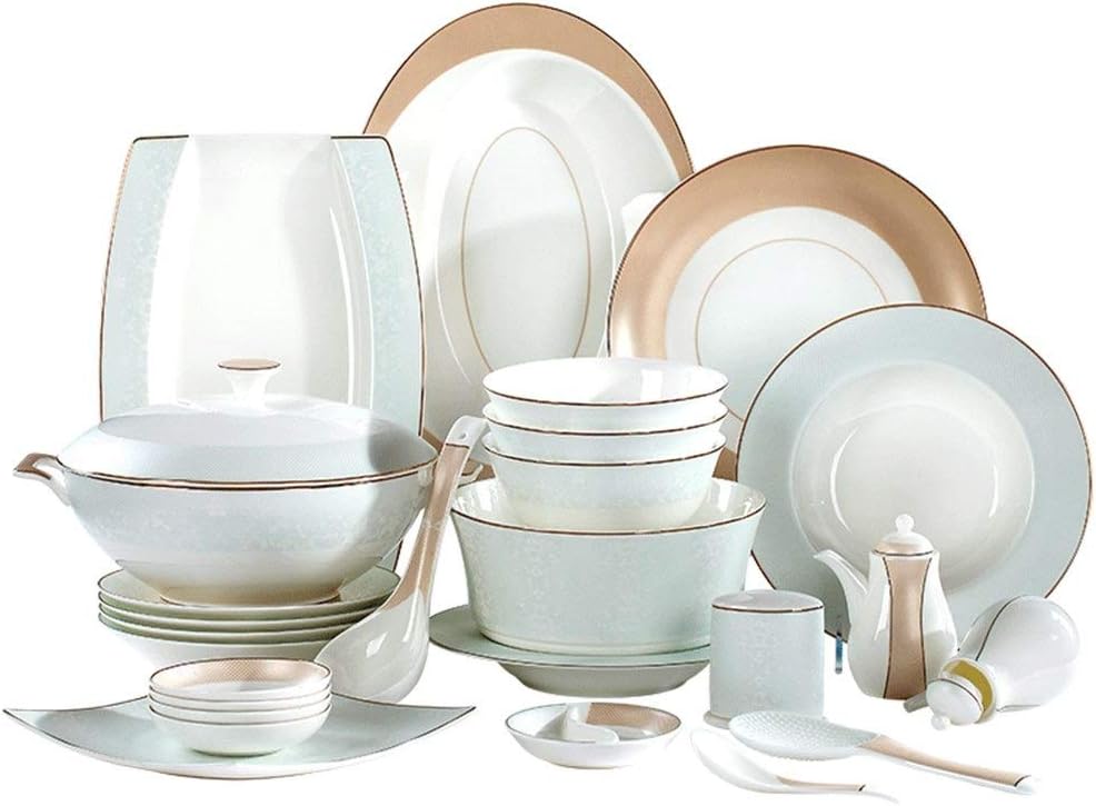 Porcelain Bone China Porcelain Dinnerware Set 50pc