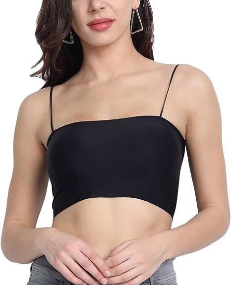 black spaghetti strap tube top