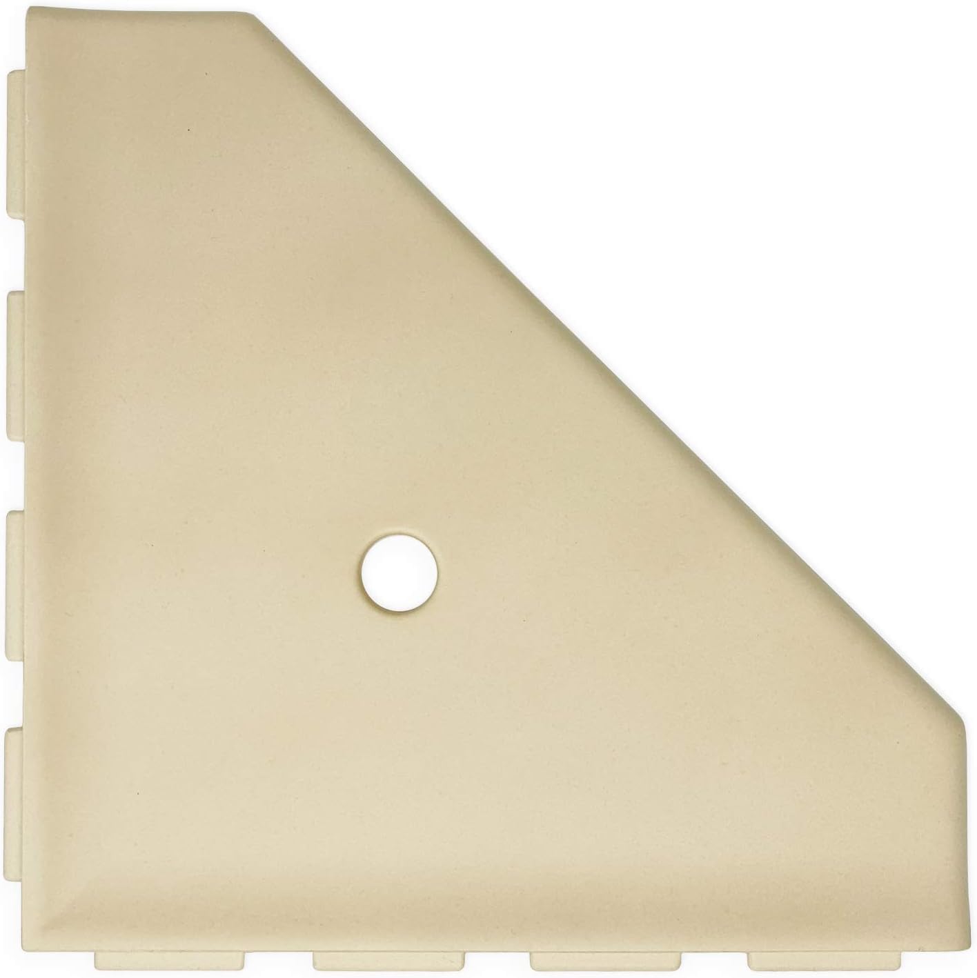 10 inch Corner Bathroom Shelf - Matte Sand Bathroom Storage Mounted Geo Lugged for New Construction: Furniture & Decor