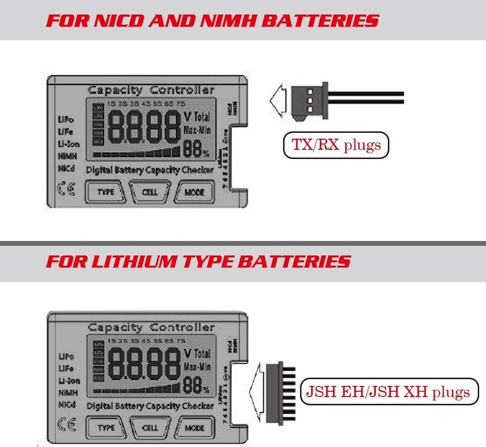 RC Cellmeter 7 Digital Battery Capacity Checker Controller Tester Voltage Tester for LiPo Life Li-ion NiMH Nicd Cell Meter - Image 5