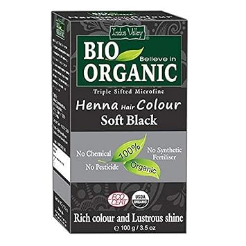 Indus Valley Bio Organic 100% Soft Black Henna Hair Color (100g)