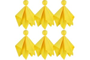 HASITE 6 PCS Yellow Penalty Flag Football Flags, Referee Flag, Football Sports Fan Set, Party Accessory, 9"L x 4"W