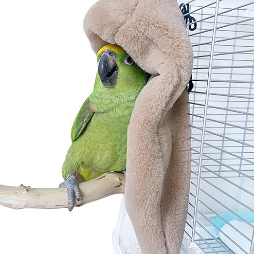 QBLEEV Cozy Corner Fleece Bird Blanket，Parrot Cage Snuggle