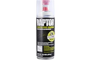 U-POL Raptor 2K Bedliner Aerosol, Protective Coating, Spray-On Truck Bed Liner, Impact, Scratch & UV Resistant, White, 13.2 OZ