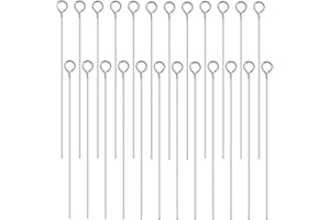 BREMOROU 400 Pcs Silver Open Eye Head Pins for Jewelry Making - Mini Metal Wire Eyepins for Beading, Earring, Bracelet, Necklace, Pendant Crafting - Bulk Pack for DIY Projects