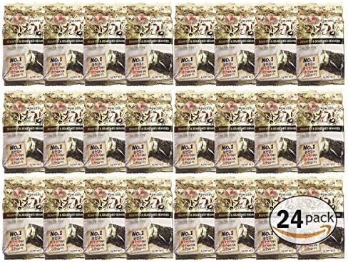 Kim Nori Gold Kim Roasted Seasoned Seaweed Snacks 4g ( 0.14 oz ) (24 Pack)