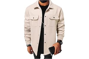 Mens Wool Jackets Casual Stylish Trench Coats Fashion Lapel Buttons Cardigans Plus Size Workwear Coat with Pockets