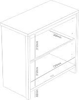 Galano Iris 2 Door Sideboard Grey Storage Cabinet Living Room Kitchen view 9