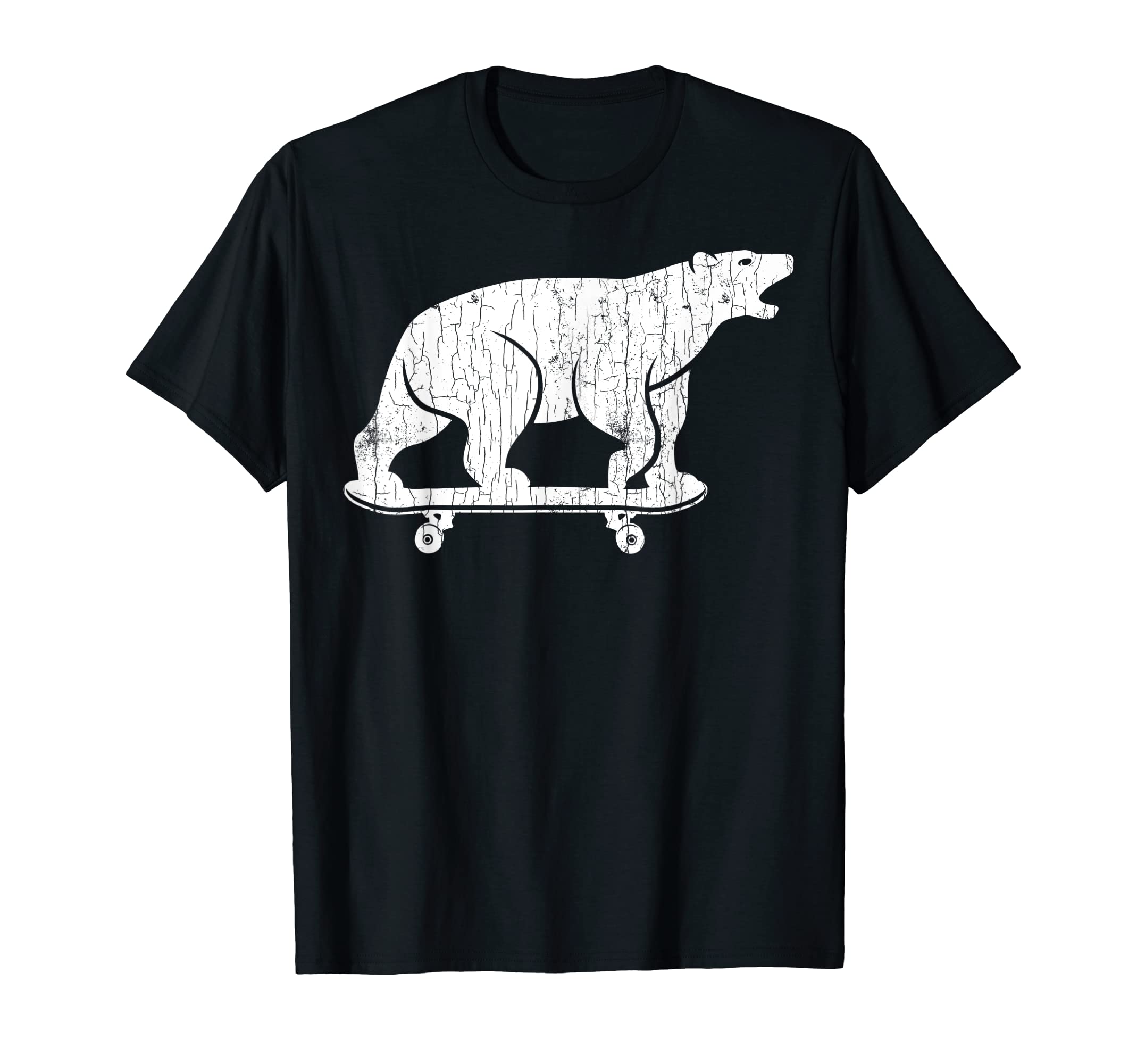 Polar Bear Funny Skateboard Graphic T-Shirt