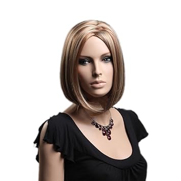 Cool Short Bob Mix Brown And Gold Secondary Colors Natural