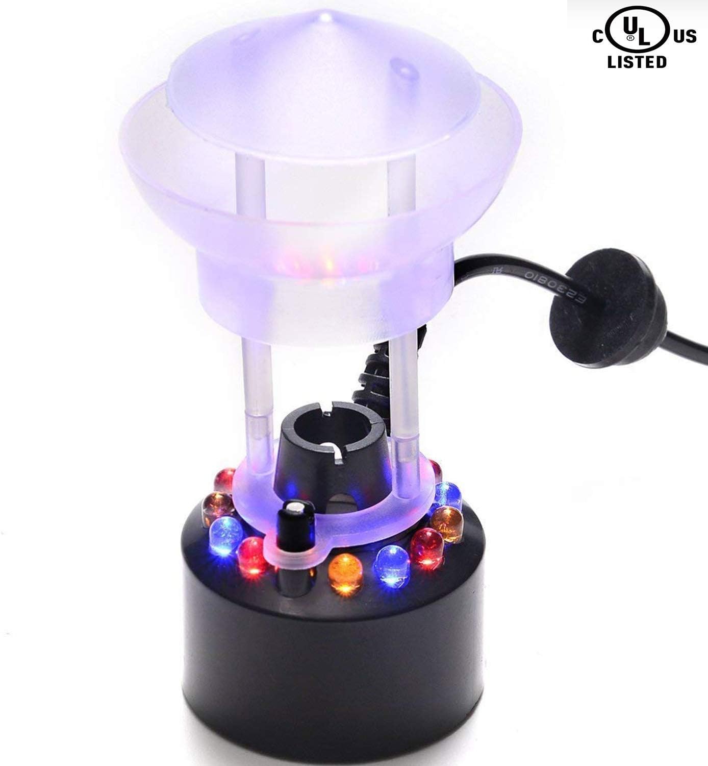 FITNATE Splash Guard Ultrasonic Mist Maker, 12 LED Mister Fogger Water