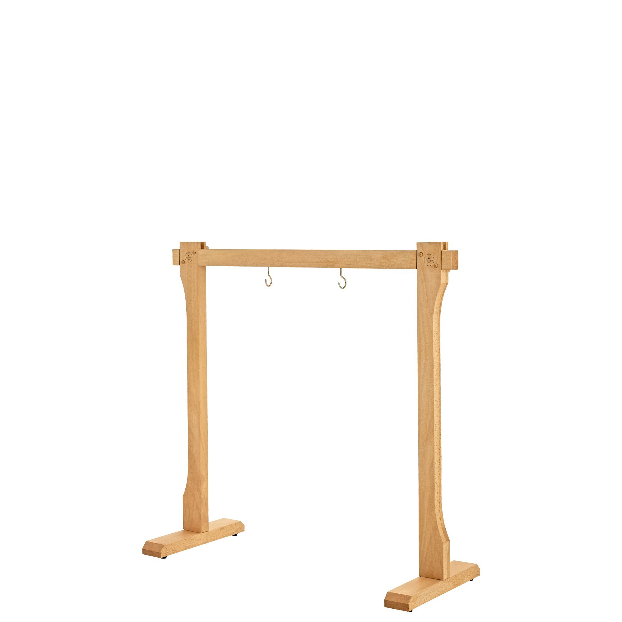 34" Wood Gong Stand, Solid Beech — MADE IN EUROPE — for Meditation, Sound Healing Therapy and Yoga, 2-YEAR WARRANTY