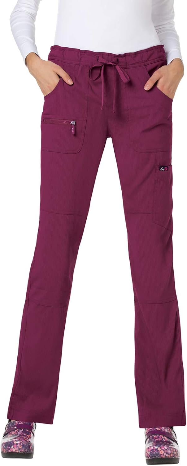 KOI Lite Performance Stretch Multi-Pocket Peace Scrub Pant for Women: Clothing