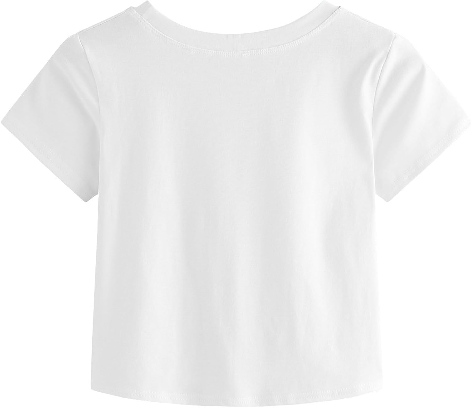 MakeMeChic Women's Summer Crop Top Solid Short Sleeve Twist Front Tee T-Shirt at  Women’s Clothing store