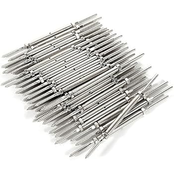 T316 Stainless Steel Hand Swage Tensioner Set Kit w/Lag Screw for 1/8