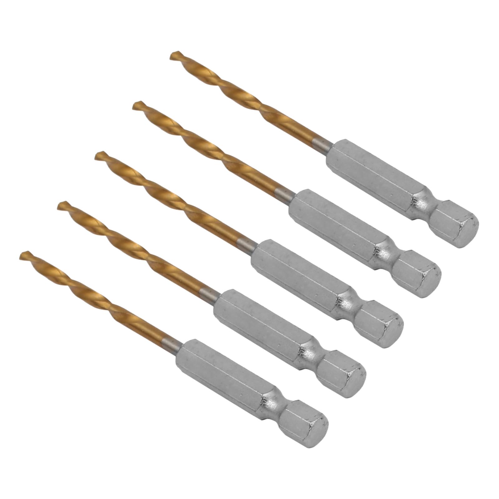 CoCud High Speed Steel Twist Drill Bits, 3mm Diameter 80mm Length, Straight Twist Jobber Drill Bit - (Applications: for Metal Woodwork Plastic Aluminum), 5Pieces