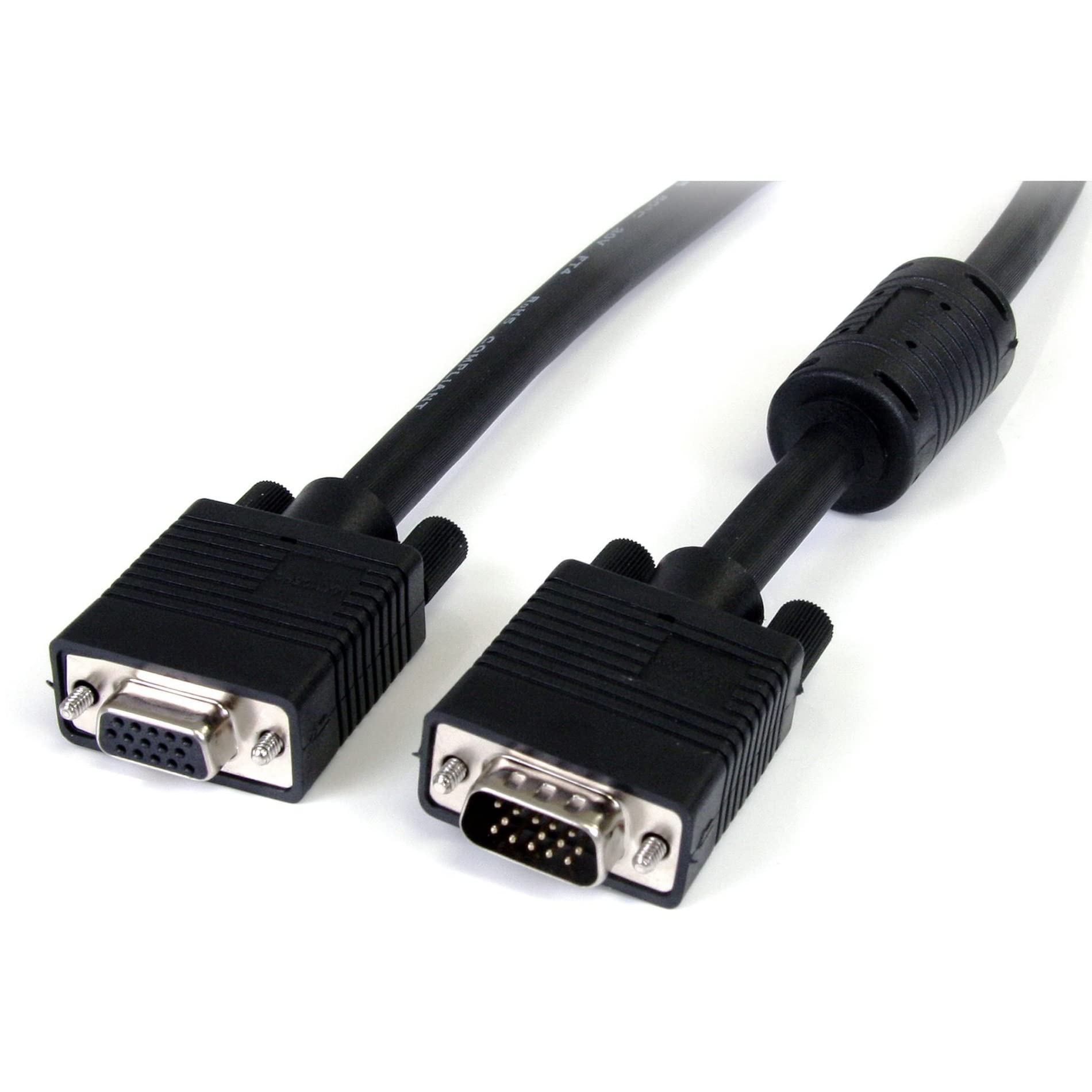 StarTech.com MXT105HQ 15 ft (4.6 m) VGA Extension Cable, HD15 VGA Extension, Triple-Coaxial, Male/Female, VGA Monitor Cable