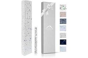 A&S MEZUZOT A&S Modern Stone Mezuzah Case Design, Mezuza Cover for Scroll Protection, Easy Peel and Stick Houswarming Gift and Home Blessing