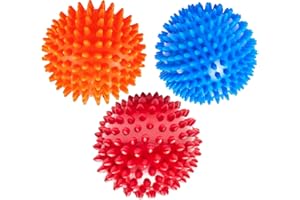 ZEHRAI 3 Pack Spiky Hard Massage Balls, Massager Rollers for Plantar Fasciitis,Muscle Soreness Massager Ball - Exercise, Neuro-Balance, Physical Therapy, 3 inches