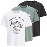 Jack &amp; Jones Men's Jprbluzane SS Tee FST 3pk Mp Jprbluzane SS Tee FST 3Pk Mp (Pack of 3)