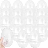 Swakuta 18 Pack 6 Inch Clear Easter Eggs Plastic Empty Fillable Eggs for Easter Jumbo Transparent Hunt Basket Toys Crafts and Party Decorations