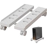 Hovadova Adjustable Computer Tower Stand, Ventilated Mobile CPU Holder | Fits Most PC Tower, Under Desk CPU Holder PC Floor Cart Computer Riser for Students and Gamers
