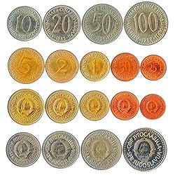 Set of 9 Coins from Yugoslavia. 25, 50