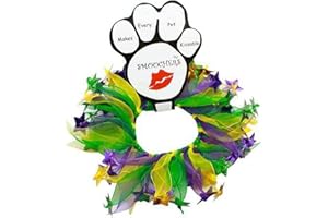 MIRAGE PET PRODUCTS Pet, Dog and Cat Smoocher Pet Necklace, "Mardi Gras" S