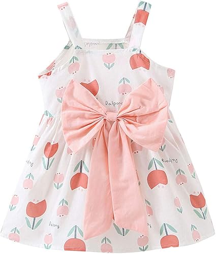 Lianmengmvp Sweet Robe Fille Mode Fleur Plage Robe Bebe Fille Ete Printemps Casual Chic Robe De Filles Enfants Robe De Princesse Sans Manches Vetement Bebe Fille Bebe Filles Enfants Coton Robes Amazon Fr