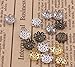 500PCS 10mm Gold Tone Flower Bead Caps Hollow Flower Bead Caps For Jewelry Making (silver)