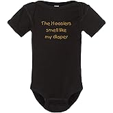 Purdue Fan TheHoosiers Smell Like My Diaper Funny Baby Bodysuit Gift Outfit