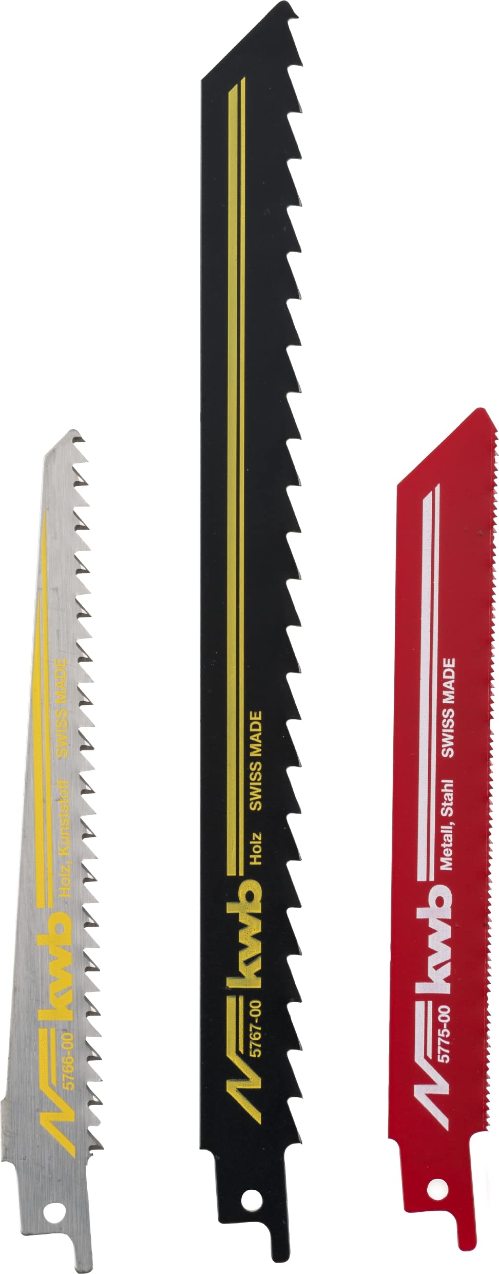 kwb Sabre Saw Blades - Blade Set (3 Pieces, for Wood and Metal, Sabre Saw Accessories)