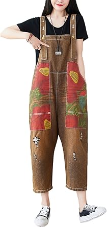 baggy ripped overalls