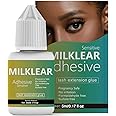 MILKLEAR Waterproof Lash Cluster Glue, Long Lasting 2-3 Weeks, Water Proof, DIY Eylash Extension Glue Sensitive Eyes, DIY at Home, for Self Application or Salon Use 5ml Black