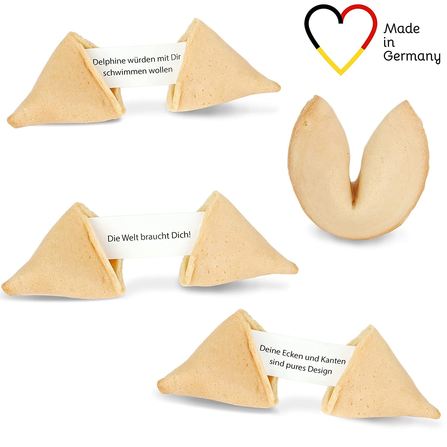 Glückskekse Ein Kompliment für Dich 30 Stück Glückskekse Kompliment Geschenk Muttertag, Danke, Geschenk Büro, Schön dass Du da bist, Adventskalender Füllung, frisch gebacken, vegan & made in Germany 4