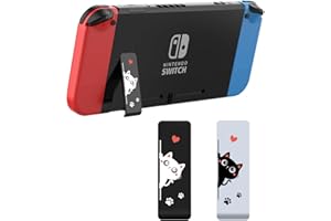ASTONEY 2 PCS NS Kickstand Stand Replacement Compatible with Nintendo Switch, Cute Cat Host Back Shell Kickstand Support Bracket Manette Holder for Nintendo Switch Repair Replacement NS Accessories