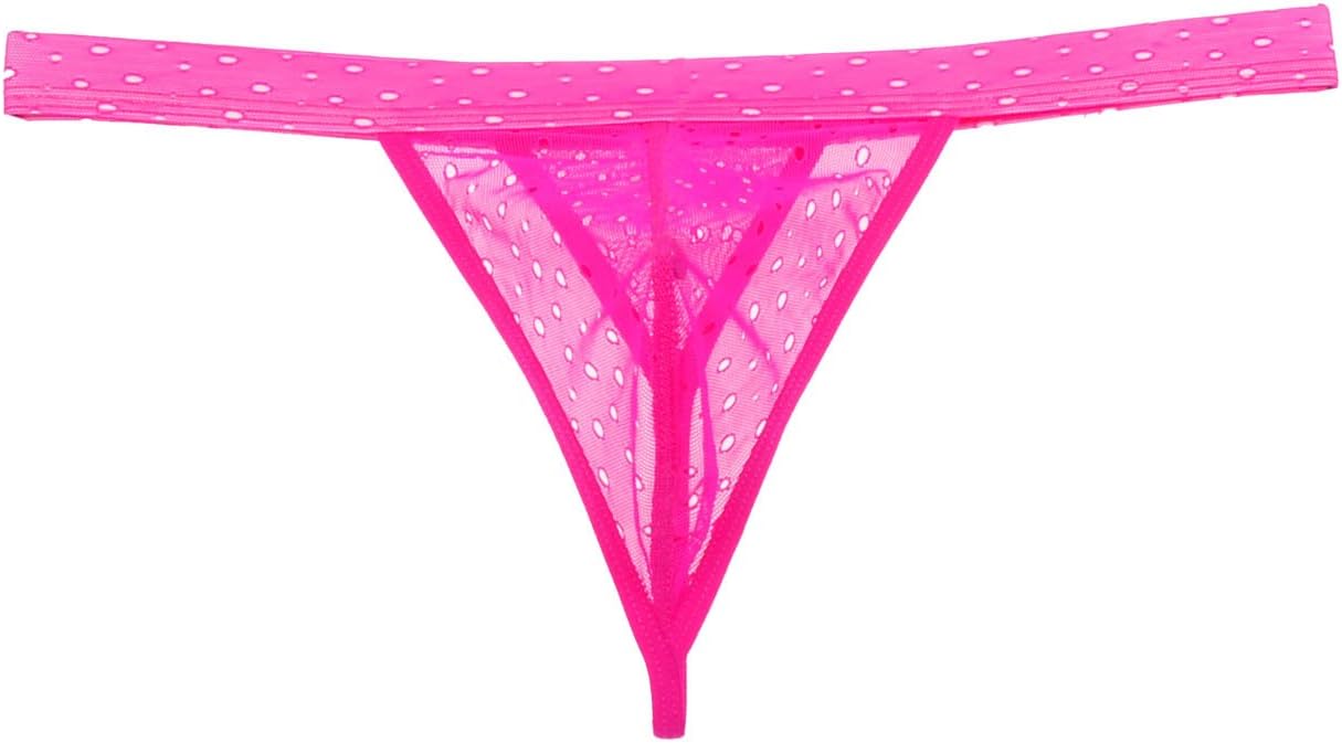 Men's Lace Thong Flowers Hollow Mini Bikini Underwear T-Back G-String Pants