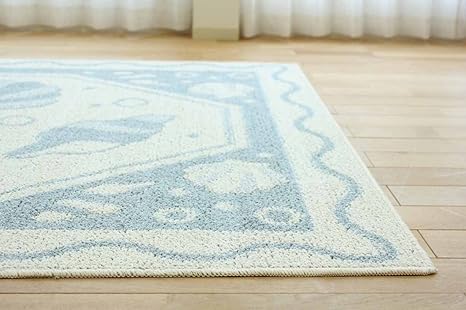 Amazon Co Jp 洗える 防カビ 抗菌 ラグマット カーペット 貝柄 ムッシェル 190 240 3畳 アイボリー ホーム キッチン