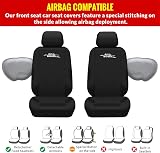 AUTOYOUTH Car Seat Covers Universal Full Set Black Fabric Protection view 4