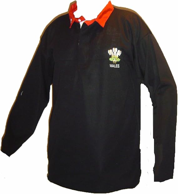 Wales Welsh Retro Cymru Rugby Shirts Adults Black S M L XL XXL 3XL 4XL