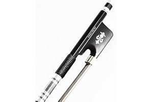 VINGOBOW 4/4 Full Size Cello Bow Advanced Carbon fiber Bow with Black Hair and White Hair Mixed Unique Design