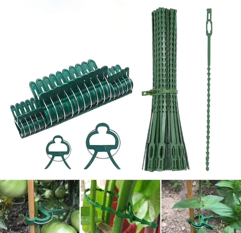 Plant Supports Set, Plant Support Clip Ties,20pcs Plant Clips+60pcs