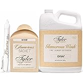 Tyler Glamorous Wash Diva Fine Laundry Detergent with a Kinara Stain Remover Pen and Dryer Sachets - Liquid Detergent Designed for Clothing - Hand and Machine Washable (32 Oz)