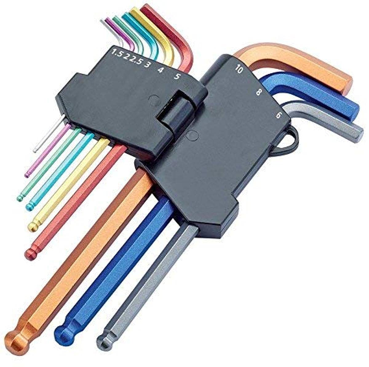 Draper 22203 Ball End Metric Allan/Hex Key Set, 1.5mm-10mm, Multicolor, 9 Pcs